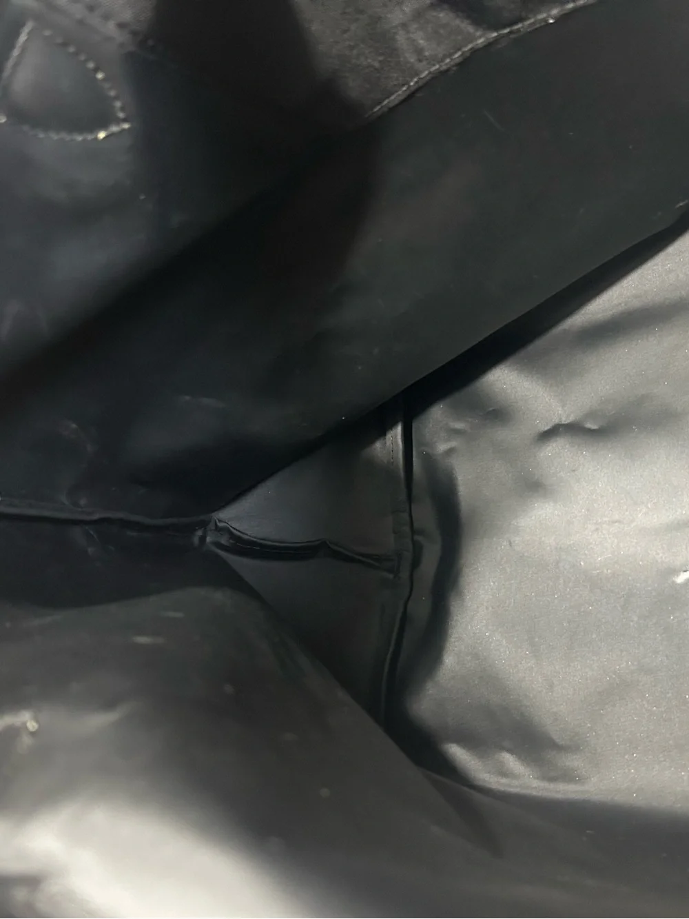 Longchamp Black Tote with Brown Trim and Handles